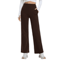 thumbnail image 1 of Feekit Women's Fleece Lined Wide Leg Yoga Pants, High Waisted Stretch Lounge Pants with 2 Deep Pockets, 1 of 8