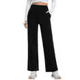 thumbnail image 1 of Feekit Women's Fleece Lined Wide Leg Yoga Pants, High Waisted Stretch Lounge Pants with 2 Deep Pockets, 1 of 8