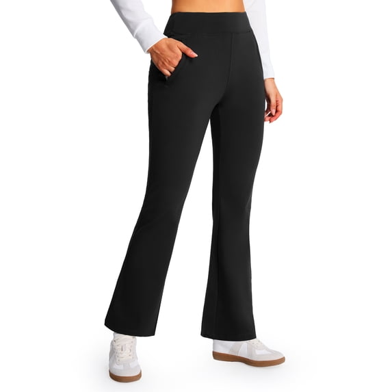 Feekit Women's Fleece Lined Winter Leggings High Waisted Soft Stretch Yoga Pants Warm Thermal Pants