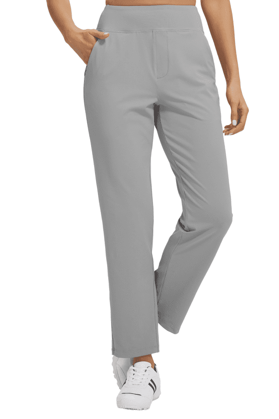 Women's Golf Pants, High Waisted Stretch Casual Travel Pants, 7/8 Ankle Business Work Slacks with 4 Pockets