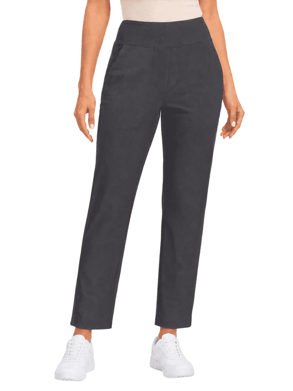 Women's Golf Pants, High Waisted Stretch Casual Travel Pants, 7/8 Ankle Business Work Slacks with 4 Pockets