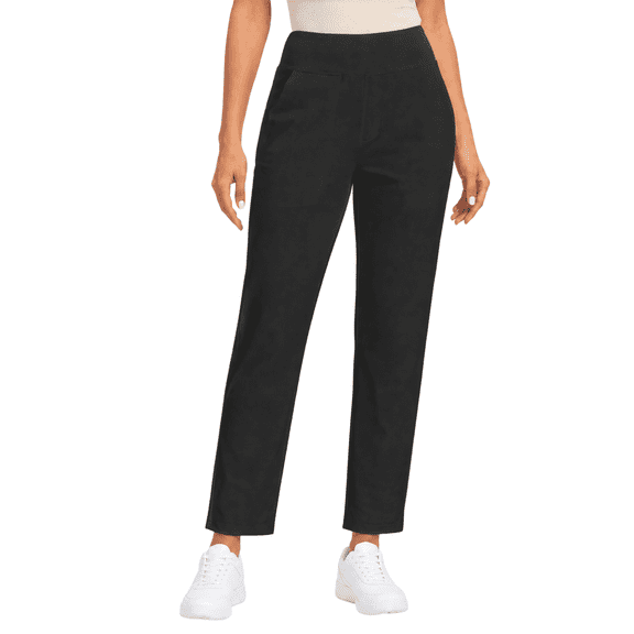 YAPPO Women's Golf Pants, High Waisted Stretch Casual Travel Pants, 7/8 Ankle Business Work Slacks with 4 Pockets