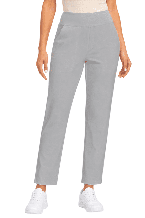 Women's Golf Pants, High Waisted Stretch Casual Travel Pants, 7/8 Ankle Business Work Slacks with 4 Pockets