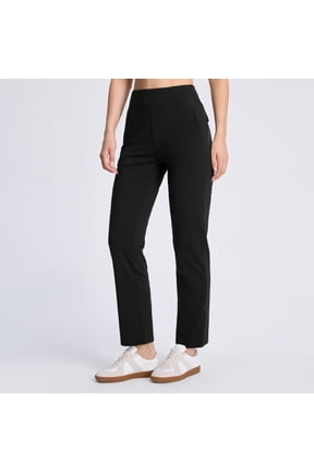 Women’s Fleece Lined Pants, High Waisted Stretch Casual Pants, Warm Tapered Straight Leg Pants for Fall & Winter, Golf, Hiking, Work & Everyday Wear, 29"/31"