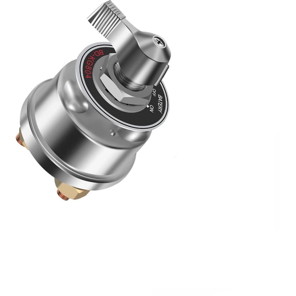 1 Pack 12-24V Battery Disconnect Switch, 200A Heavy Duty Master Battery Cut Off Isolator with Face Plate, Waterproof Power Kill Switch for Car, RV, Boat, Truck, Marine, ATV, UTV, Trailer