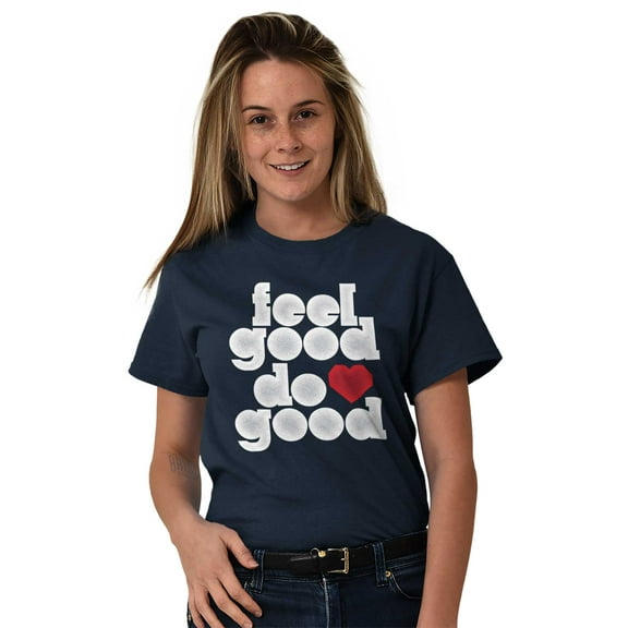 Feel Do Good Heart Inspiring Saying Women's Plus Size Graphic Tee Brisco Brands 3X