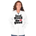 thumbnail image 1 of Feel Do Good Love Giving Kindness Zip Hoodie Sweatshirt Women Brisco Brands M, 1 of 6
