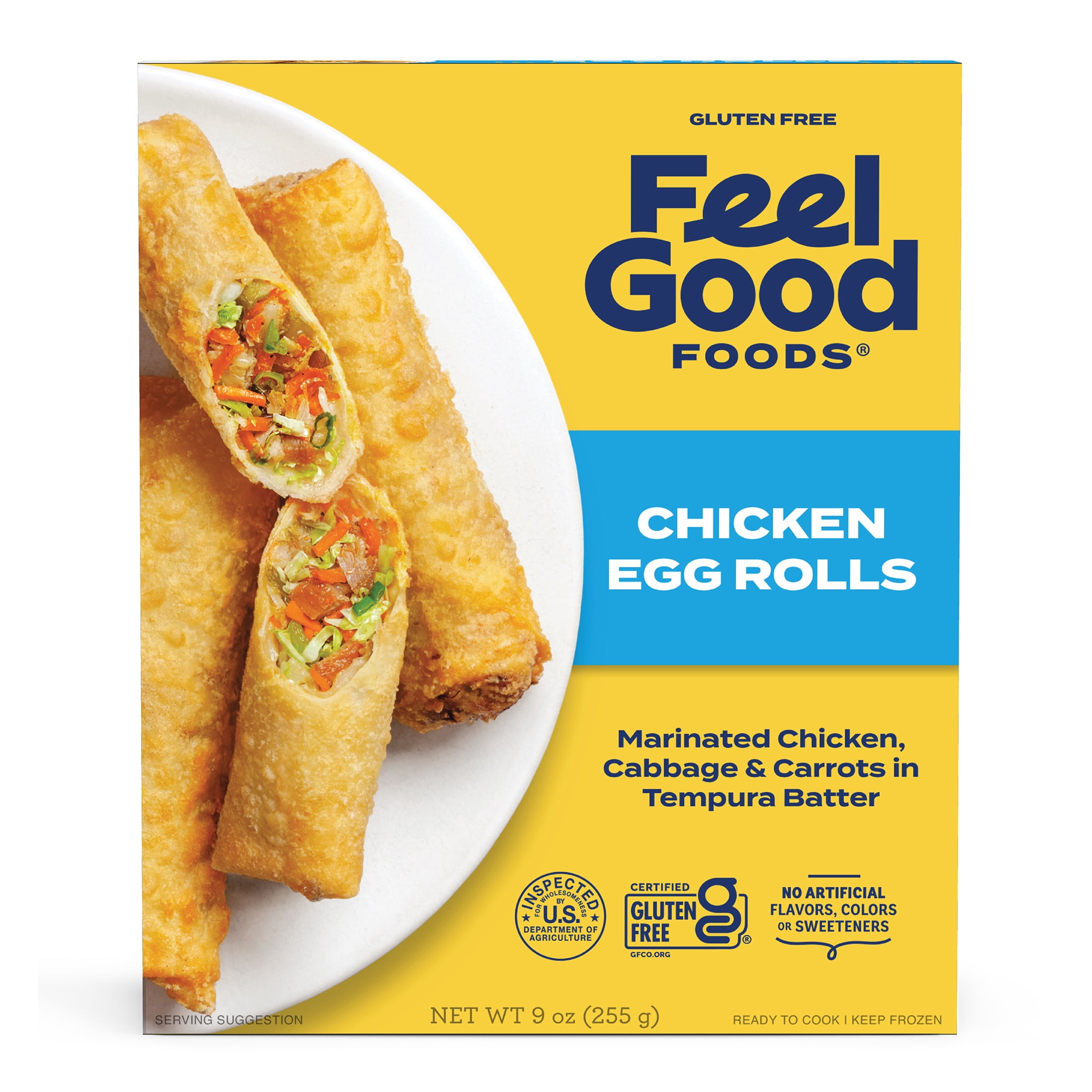 Feel Good Foods Gluten-Free Chicken Egg Rolls, 9oz