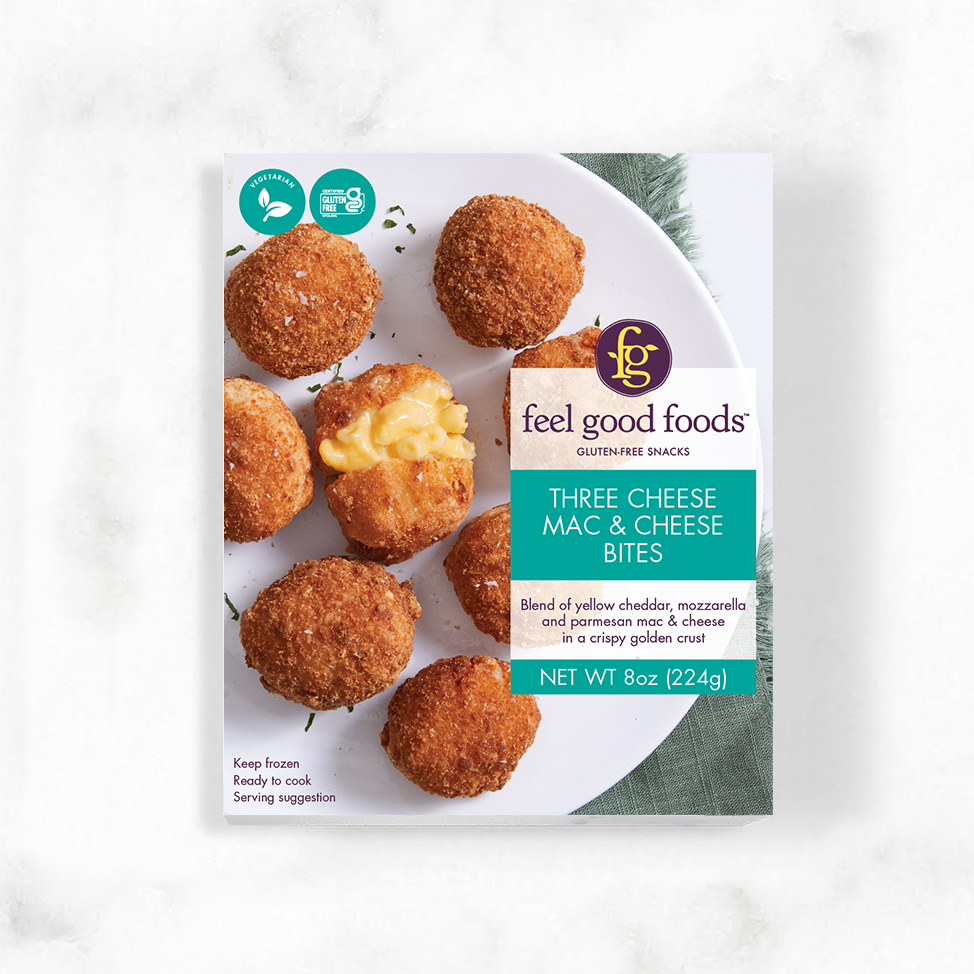 Feel Good Foods GlutenFree Mac & Cheese Bites, 8 oz, Frozen Appetizer