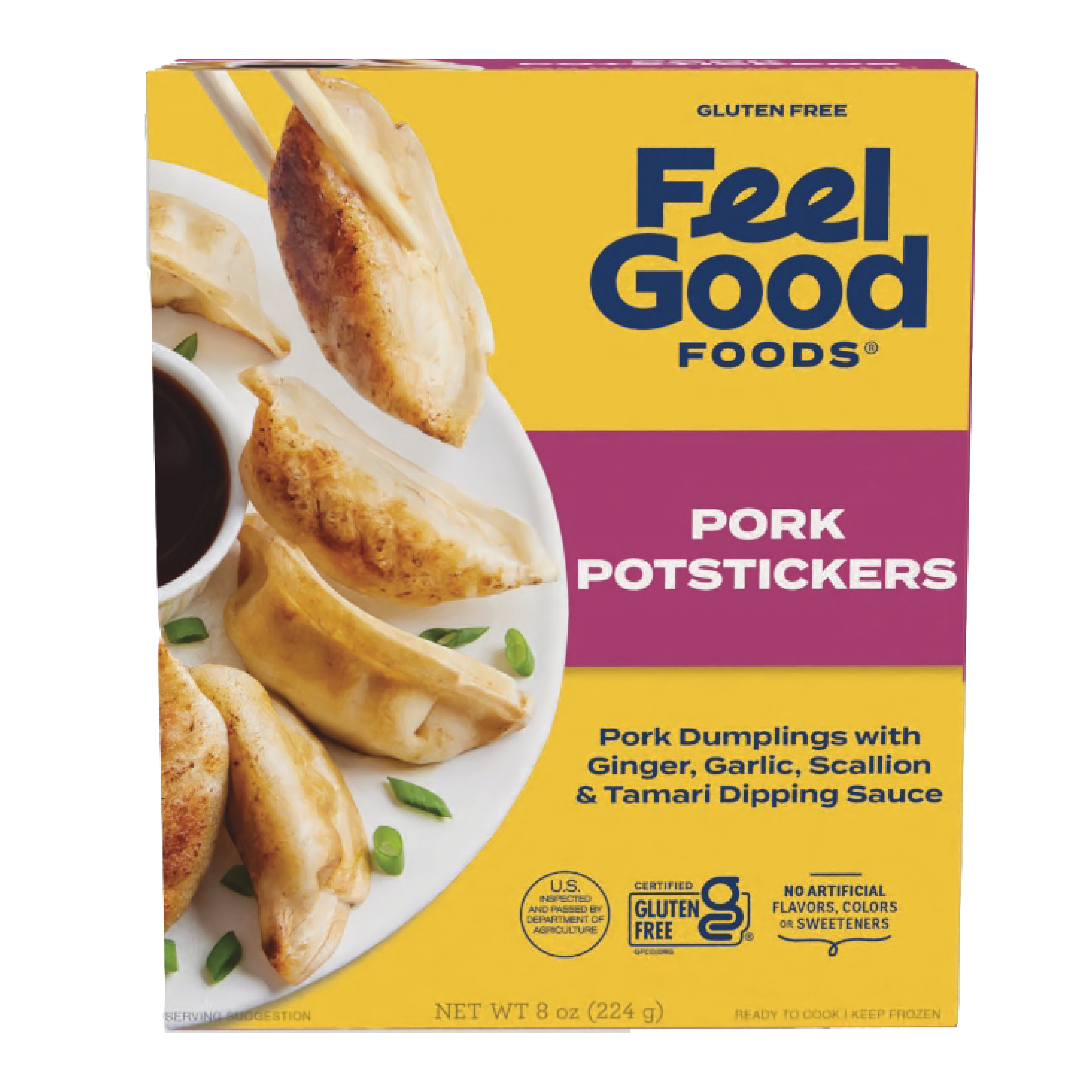 Feel Good Foods Gluten-Free Pork Potstickers, 8oz - Walmart.com