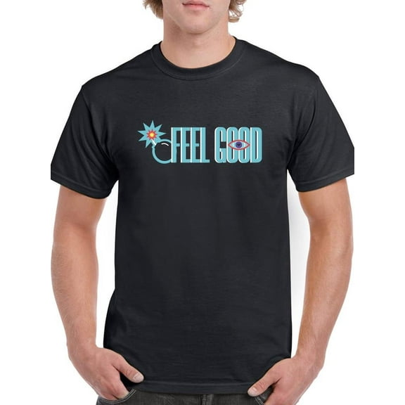 Feel Good Hipster Retro Style T-Shirt Men -Image by Shutterstock, Male 5X-Large