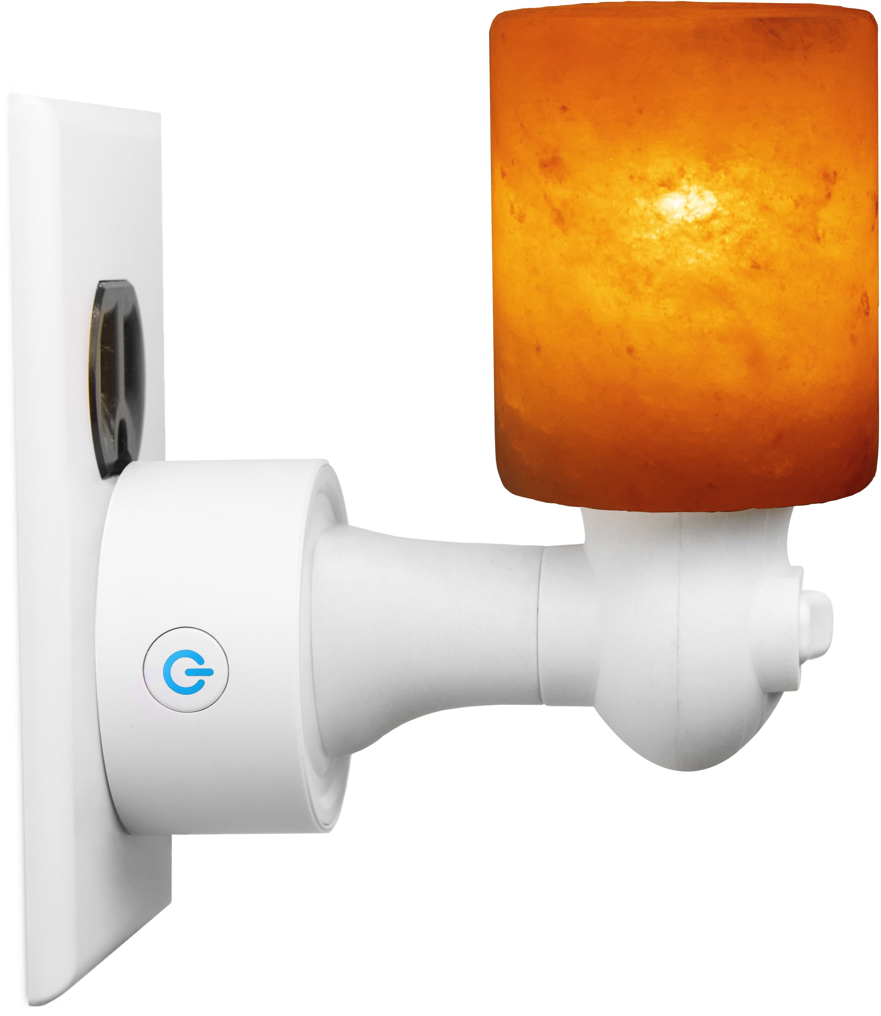 Feel Good Light Co. - WiFi Smart Plug Himalayan Salt Crystal Night Light Lamp Wall Plug-in Light Works with Alexa, Google Home and IFTTT, UL-approved, Hand-Carved Cylinder Shape
