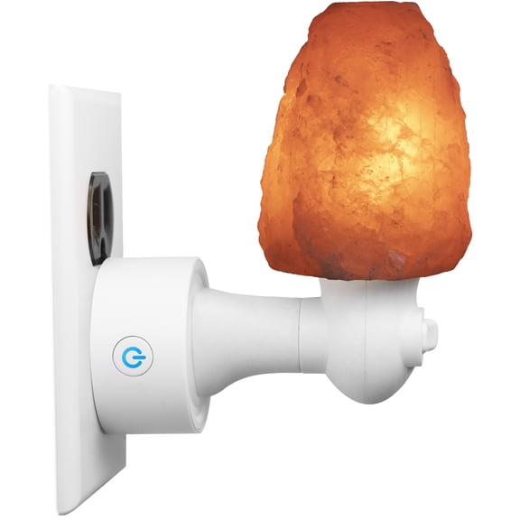 Feel Good Light Co. - WiFi Smart Plug Himalayan Salt Crystal Night Light Lamp Wall Plug-in Light Works with Alexa, Google Home and IFTTT, UL-approved, Hand-Carved Rock Shape