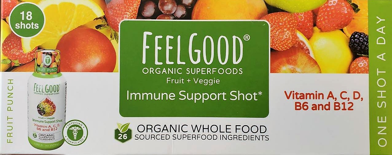 Feel Good Organic Superfoods Fruit + Veggie Immune Support Shot Fruit