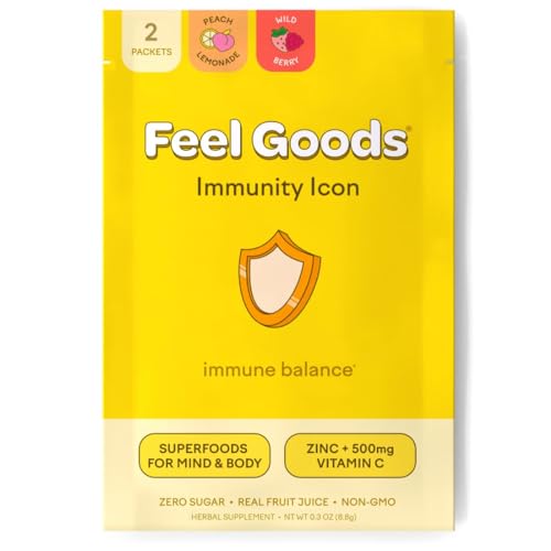 Feel Goods Immunity Icon, Zero Sugar, Vitamin C, A, B, D, E & Zinc