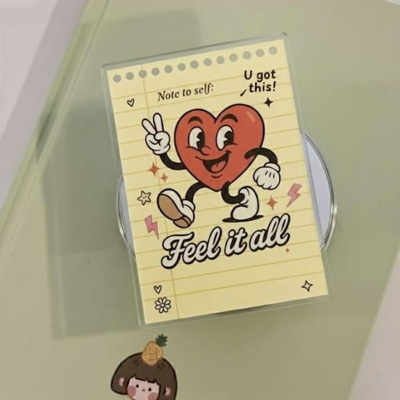 Feel It All Heart Phone Grip , Positive Note Design, Secure Grip And Stand
