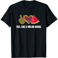 thumbnail image 1 of Feel Like a Melon Bucks Funny Watermelon Summer Fruit Heart T-Shirt, 1 of 2