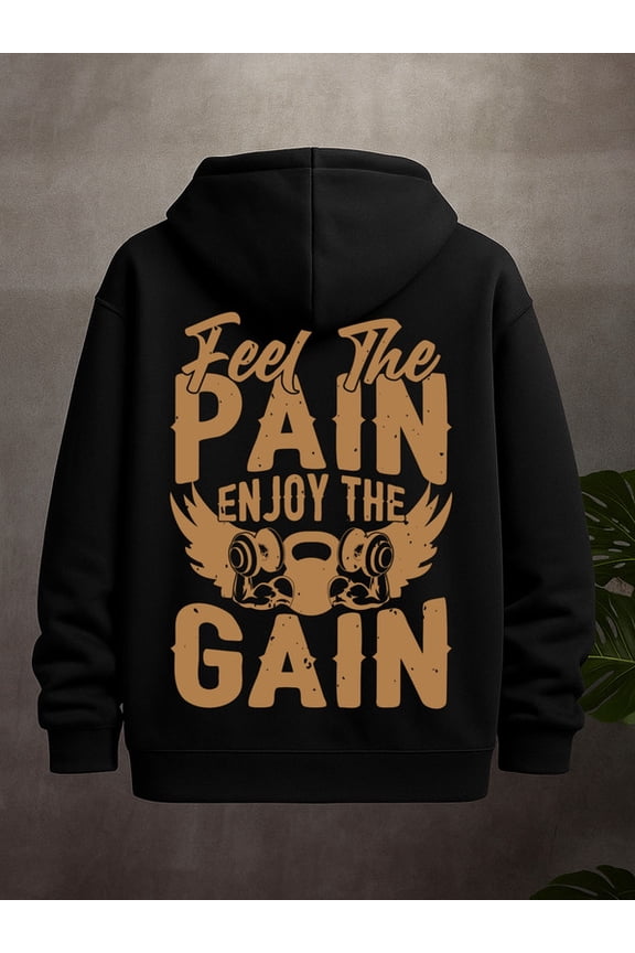 Feel The Pain sweatshirt Exercise mens funny hoodies black Clothing For Autumn Winter christian spring elegant aesthetic streetwear high quality gym Dumbbell Retro Unisex hoodie