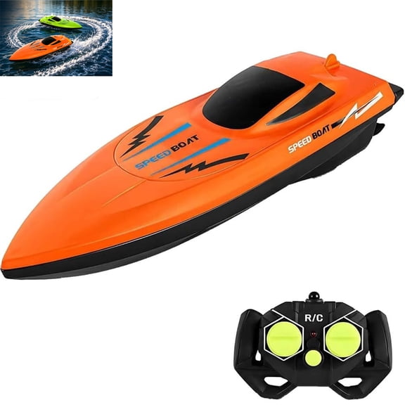 Feel the Speed on the Water – Dual-Motor RC Boat with Extreme Performance, 2.4ghz Remote Control Speedboats, Waterproof Impact-Resistant Aerodynamic Hull, Outdoor Water Toys for Pools and Lakes