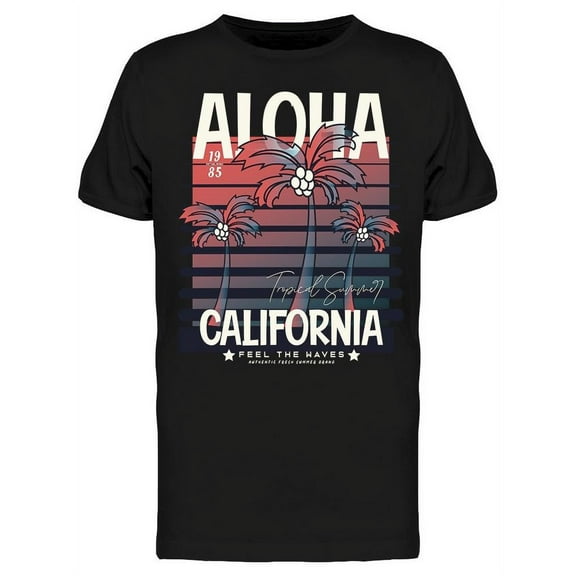 Feel The Waves, California T-Shirt Men -Image by Shutterstock, Male Medium