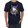 thumbnail image 1 of Feel the Wind Retro Heavy Metal Bald Eagles Animal Lover Graphic T-Shirt, 1 of 1