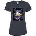 thumbnail image 1 of Feel the Wind Retro Heavy Metal Bald Eagles Animal Lover Womens Graphic T-Shirt, 1 of 1