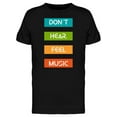 thumbnail image 1 of Feel the music Men's Black T-shirt, 1 of 2