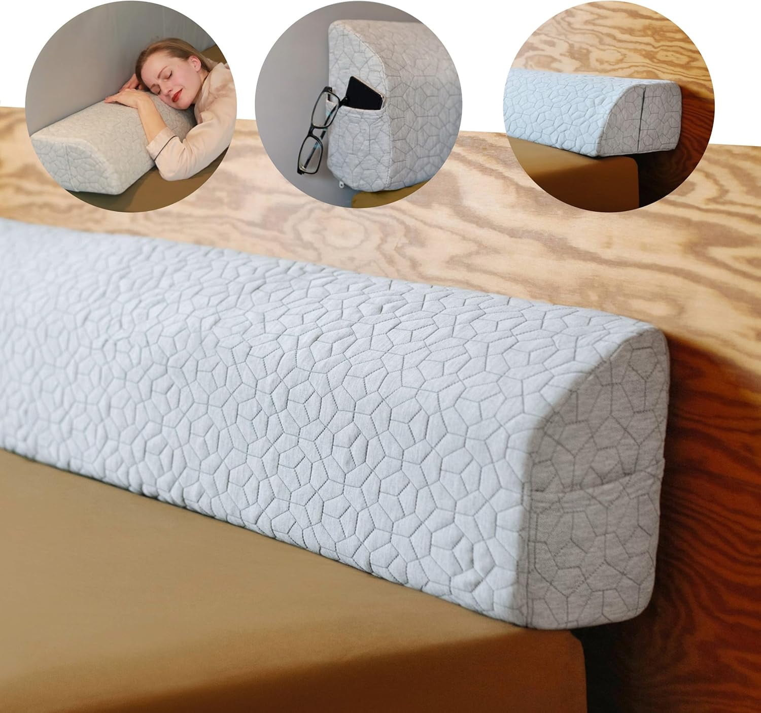 Costway 7 in 1 Multipurpose Bed Wedge Pillow with Adjustable Memory Foam for Reading Sleeping and Back Support Grey Walmart