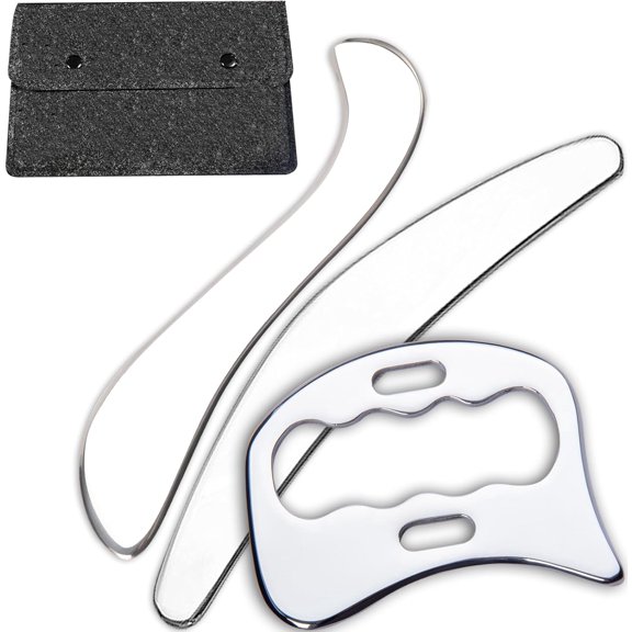*FeelFree Sport 3 in 1 Muscle Scraper Tool-Gua Sha Scraping Tool Physical Therapy Massage Tool-Soft Tissue Mobilization for Back, Legs, Arm (A+D+S)*