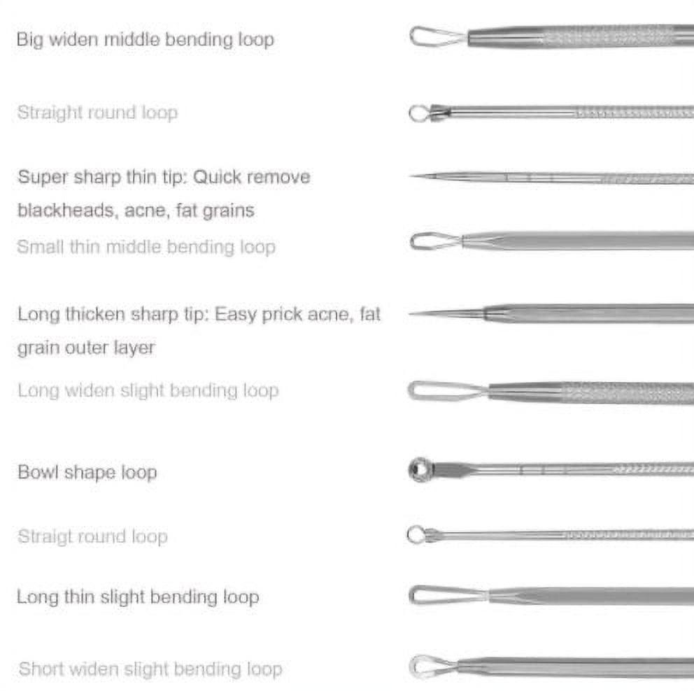 Ultra-Sharp Curved Hook Extractor For Blackhead, Acne, Pimple Removing And  Cleaning Tool