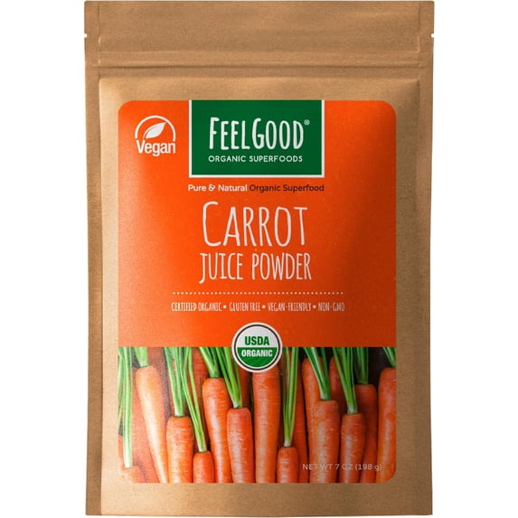 FeelGood Superfoods Fortified Organic Beetroot Powder - Nitric Oxide Booster for Cooking and Smoothies - Pure Beets with 10:1 Beet Root Extract - Supports Cardiovascular and Circulatory Health - 7 oz