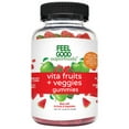 thumbnail image 1 of FeelGood Superfoods Vita Fruits and Veggies Supplements, Multivitamin Fruit and Vegetable Gummies, 25 Fruits and Vegetables, Watermelon and Apple Flavors, Vegan, Non-GMO, 60 Count, 1 of 7