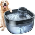 thumbnail image 1 of FeelNeedy 7L/237oz Pet Fountain, Large Dog Cat Water Fountain Dispenser with 2 Filters for Small/Medium/Large Dogs, Cats, Multiple Pets, Clear, 1 of 9