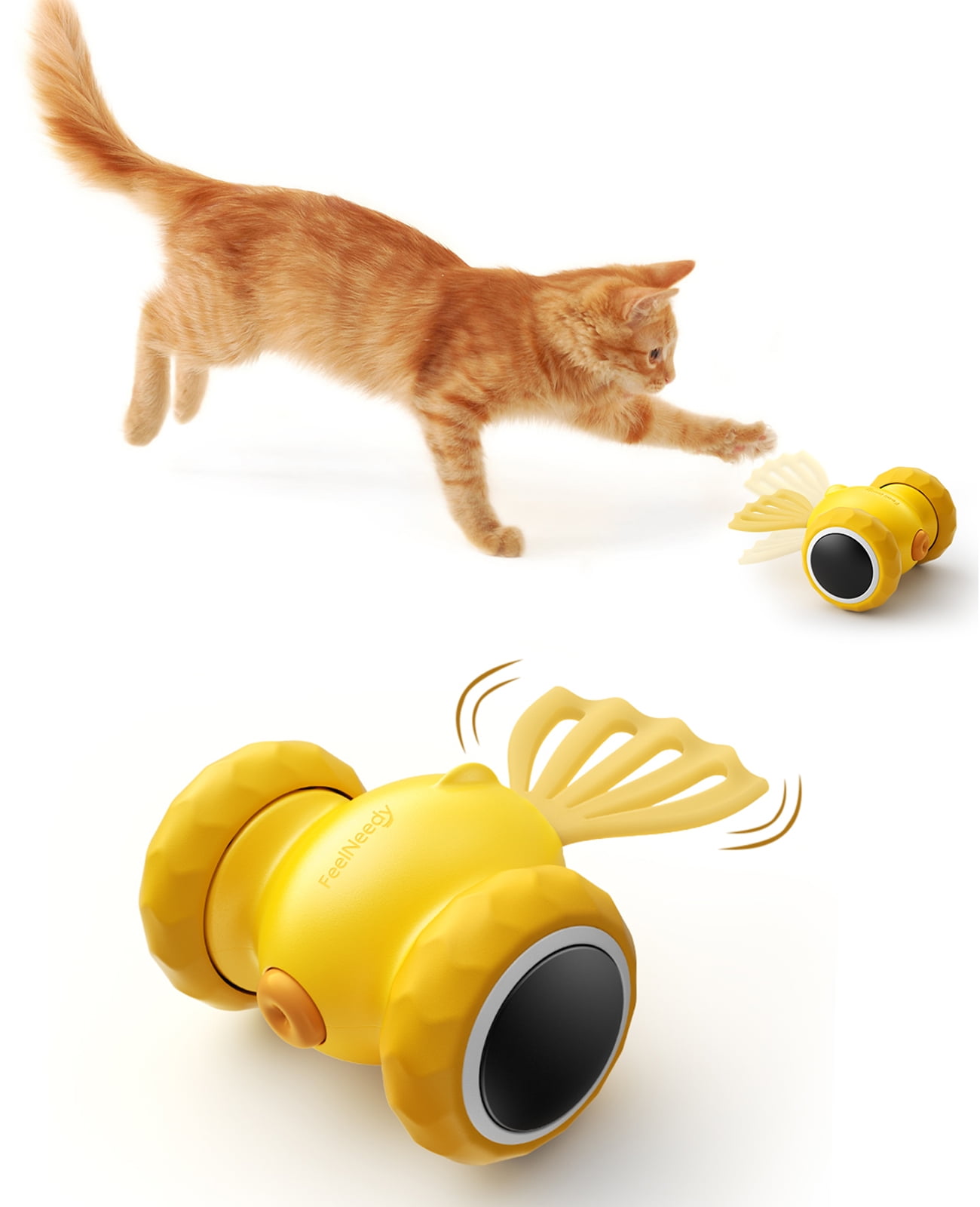 Flippity Fish Cat Toy, Interactive Cat Toy, Flips, Flops & Wiggles