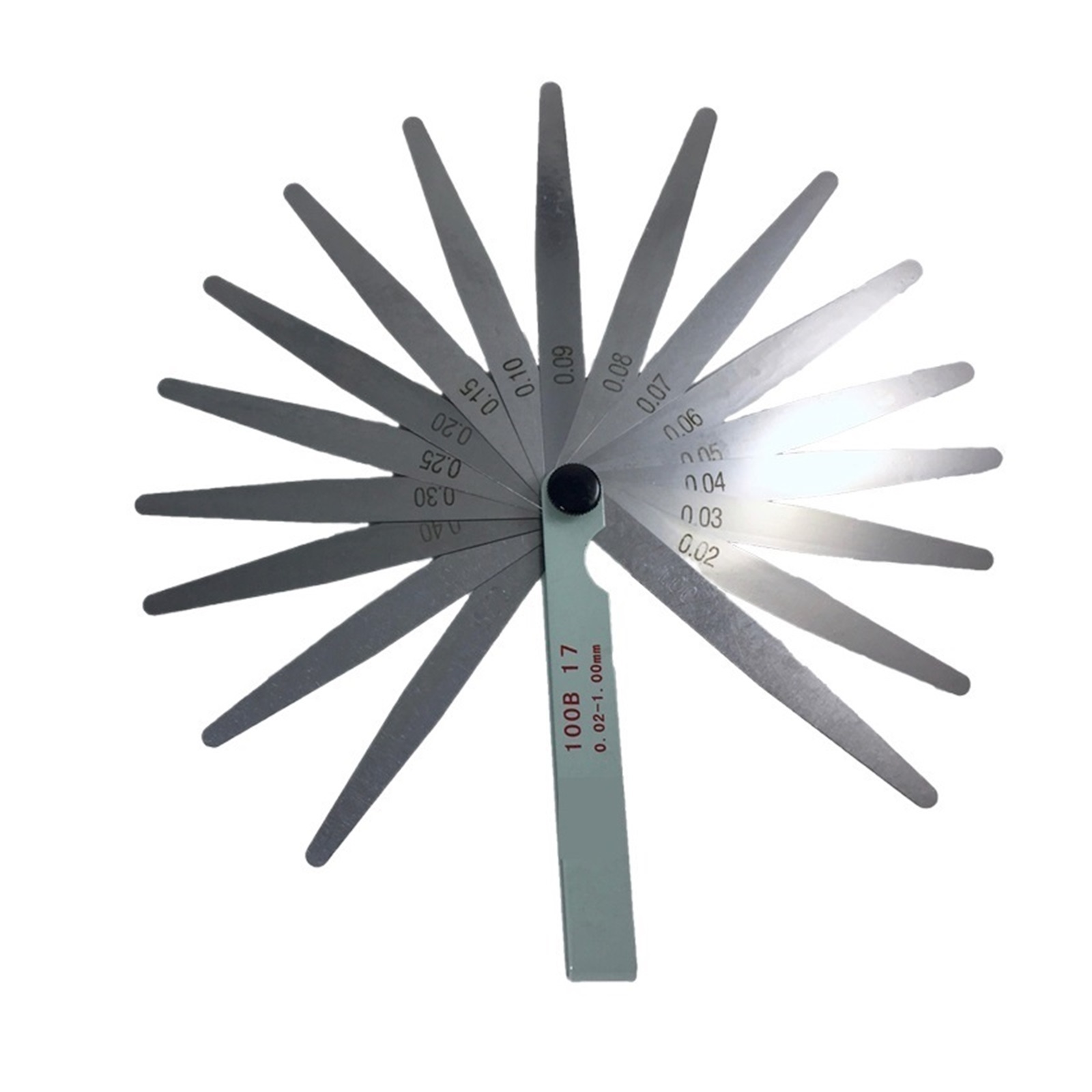 Feeler Gauge Filler 0.02mm To 1mm Metric Thickness Measurement Layout Tool 100mm Long 17 Blade ,Easy to Use