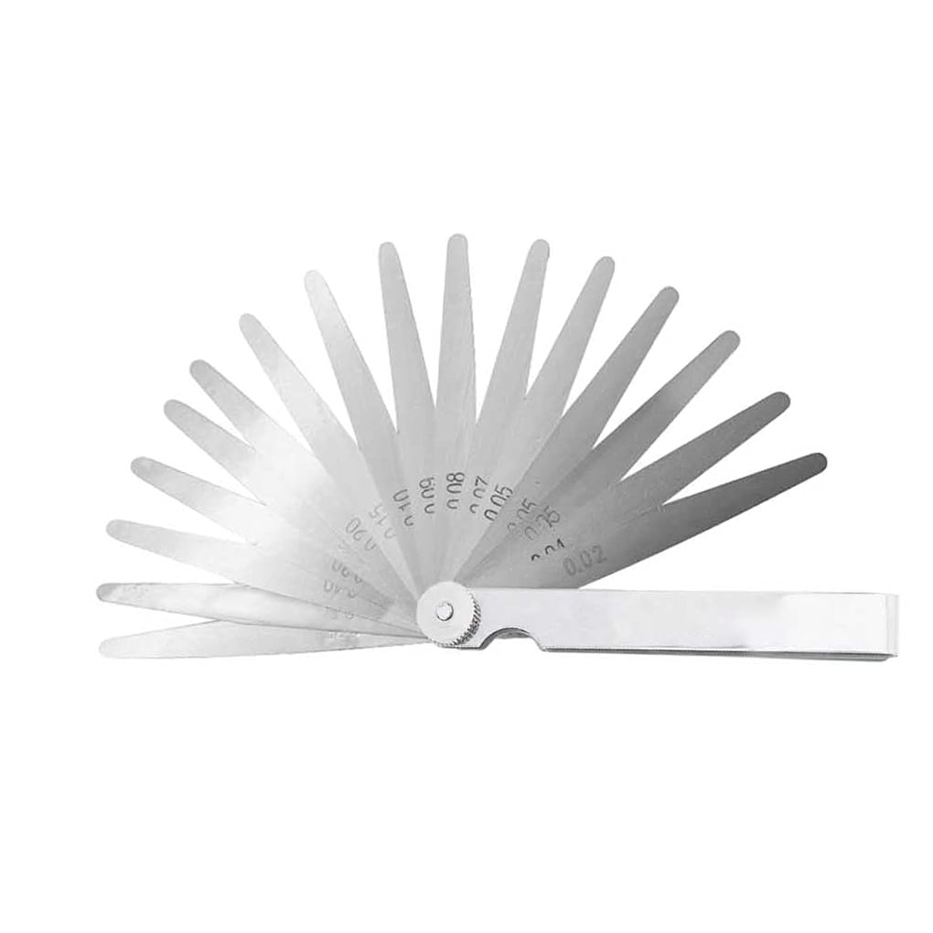 Feeler Gauge Measurement 0.02-1mm Filler Gage 360 Degree Measuring Steel Removable Foldable Adjustable Tappet Valve Shim ,Easy to Use