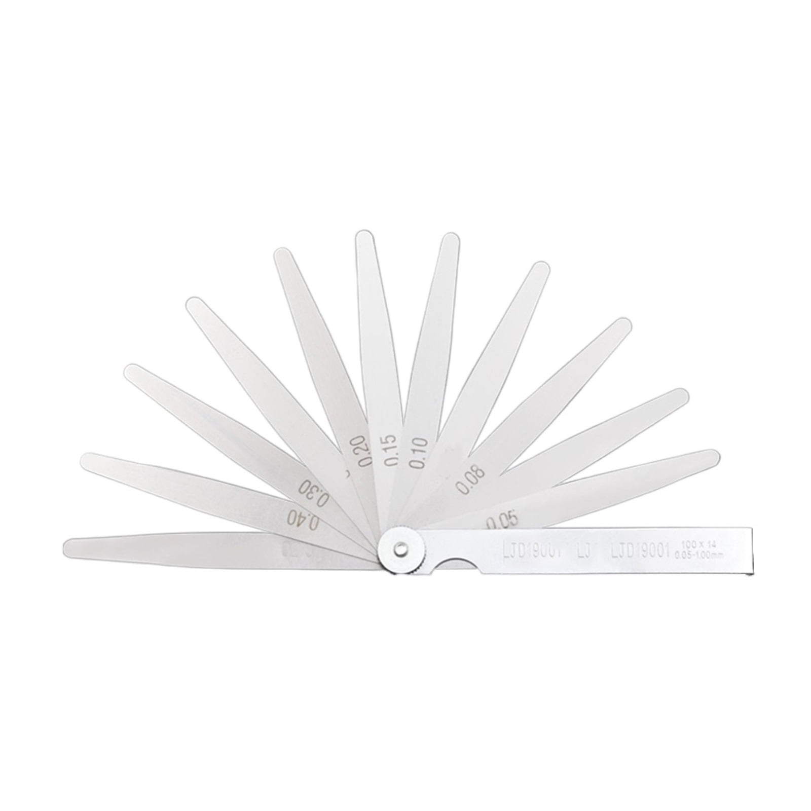 Feeler Gauge Metric Thickness Gauge Set Blade Gap Filler Tappet Valve Thickness Layout Tool Gages Metering 0.05-0.63mm 15 Blades ,Easy to Use