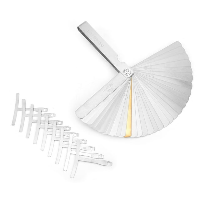 Feeler Gauge Set Metal 32 Blades 9Pcs Understring Radius Gauge