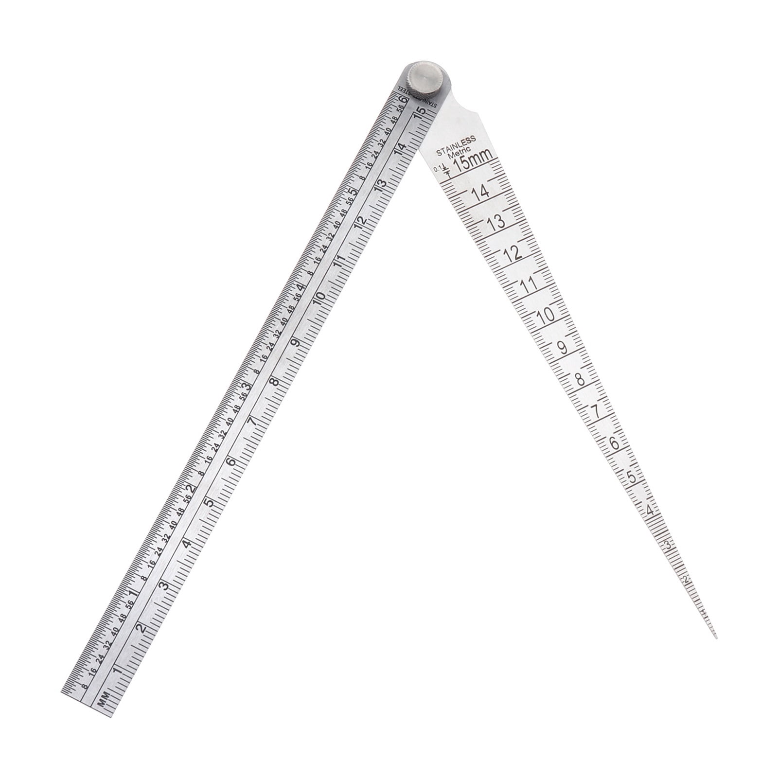 Feeler Gauge Set Welding Taper Gap Gauge Stainless Steel Portable Depth Ruler Hole Inspection Tool Feeler Gauge Measuring Tool ,Easy to Use