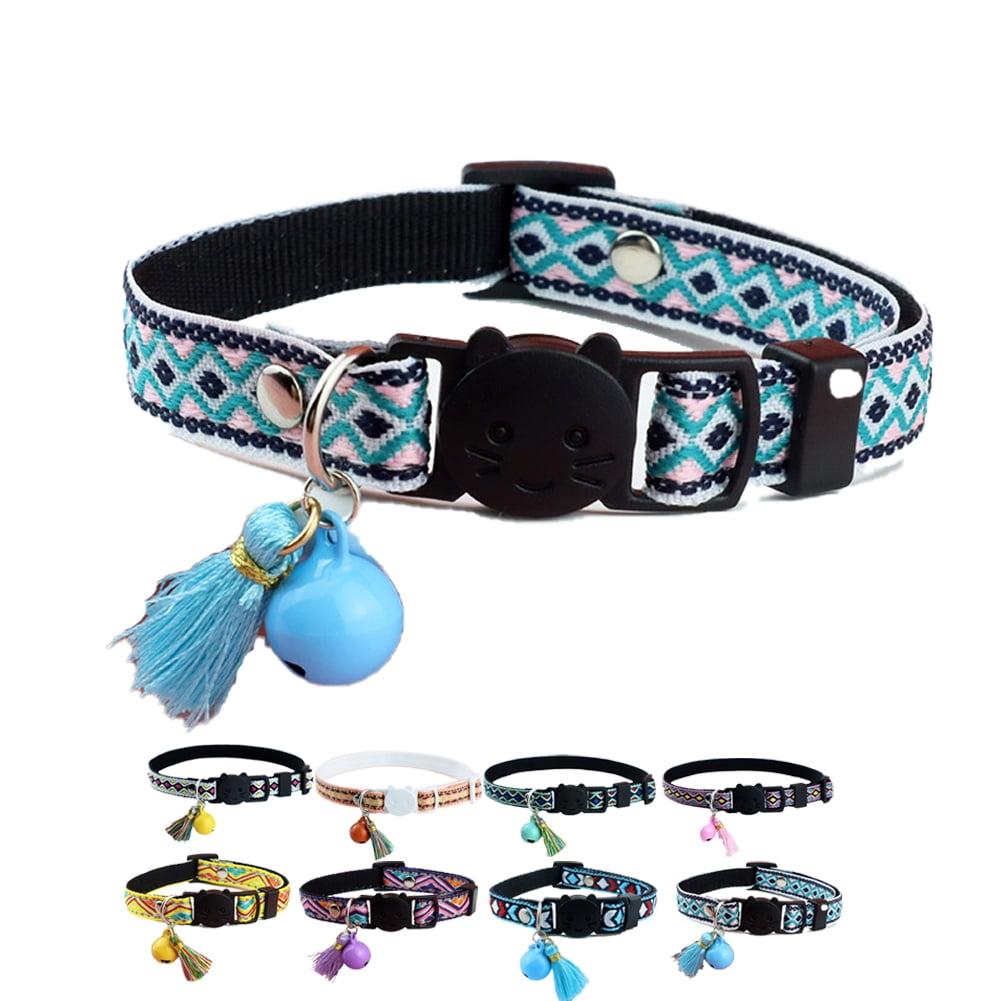 Feelers Breakaway Cat Collar with Bell, Safety Tribal Pattern Geometric