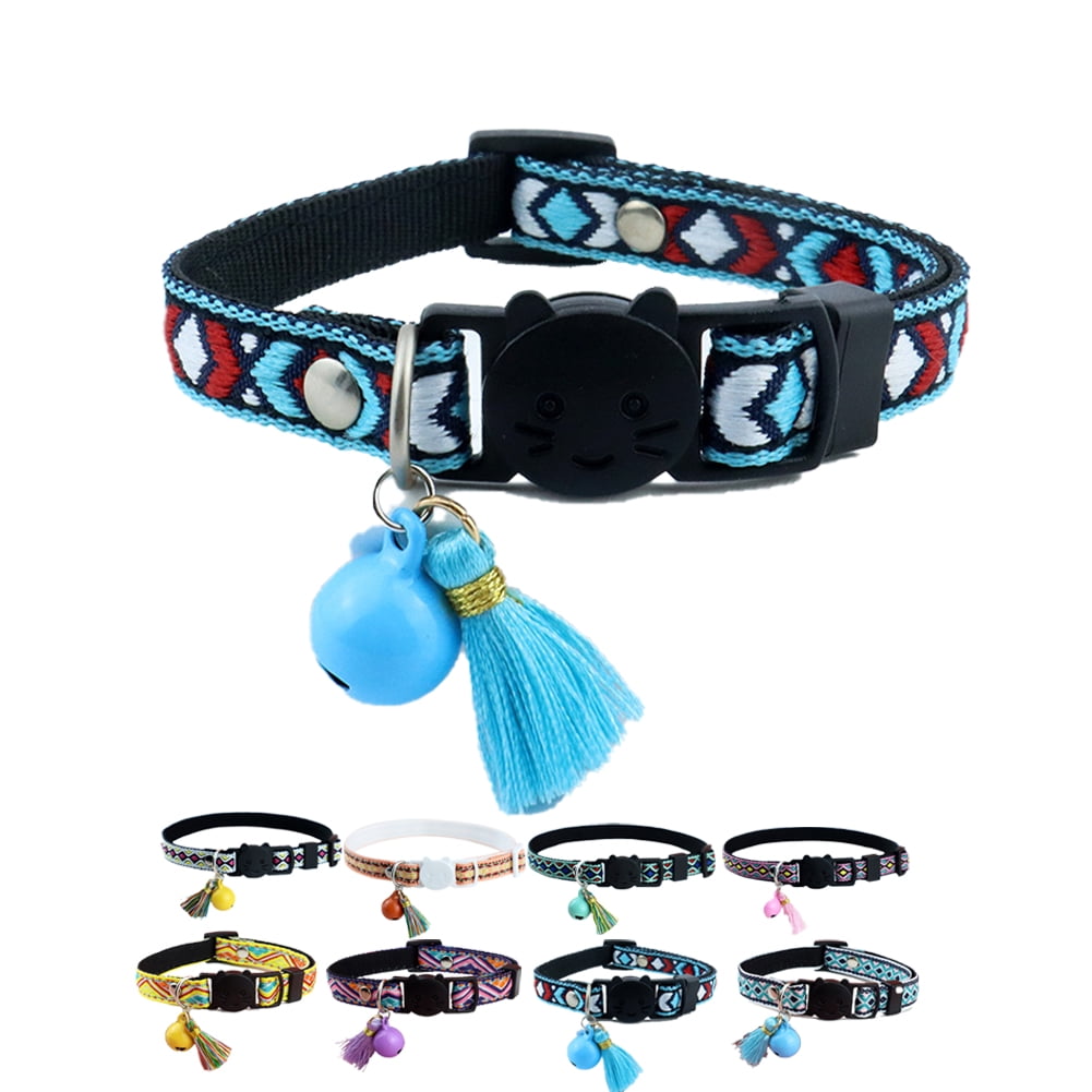 Feelers Breakaway Cat Collar with Bell, Safety Tribal Pattern Geometric Print Pet Collars for