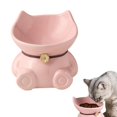 thumbnail image 1 of Feelers Ceramic Cat Bowl, Tilted Elevated Pet Food Bowl,Raised Cat Food Bowl for Flat Cats & Small Dog, Pink,S, 1 of 5