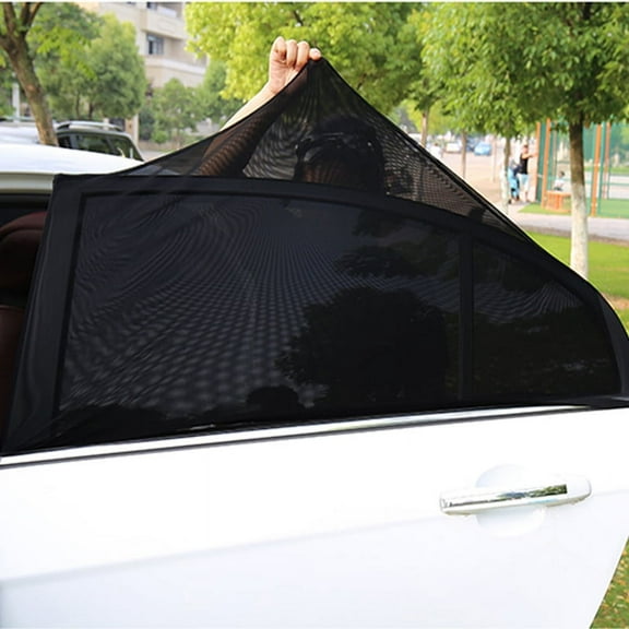 Feelglad UV Protection Automotive Window Shades, Polyester Black, 44.5" x 20", 7.94 oz, 2 Count