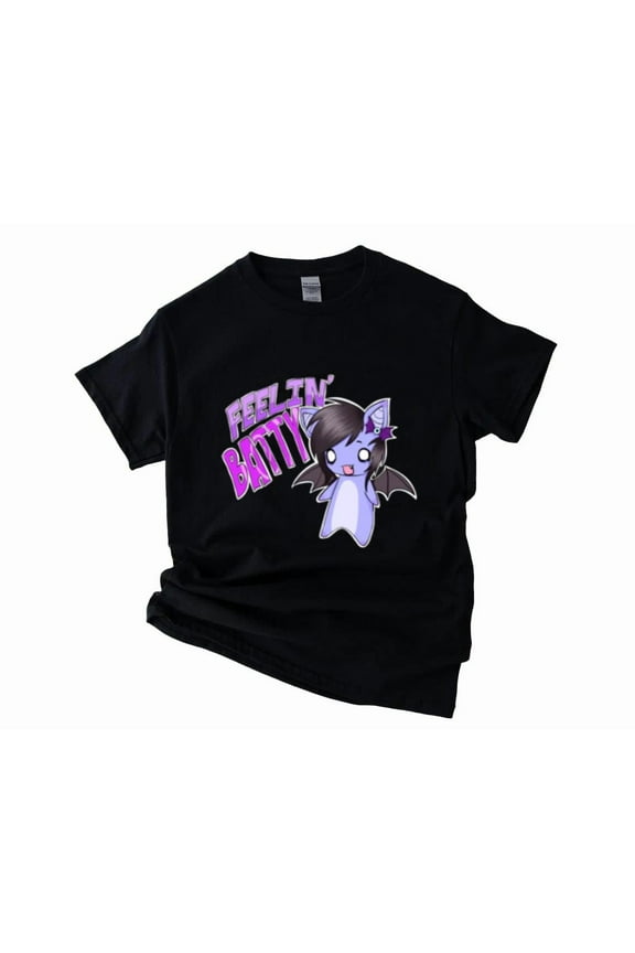 Feelin Batty Scene Kid Emo 2000s Y2K Goth Graphic Art Unisex T-Shirt