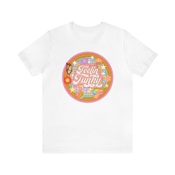 Feelin' Funky Graphic T-Shirt - Retro Vibes and Groovy Designs For Women