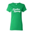 thumbnail image 1 of Feelin Lassy St Saint Patricks Day Gift Sarcastic Humor Novelty Funny Women's Casual Tees, 1 of 3
