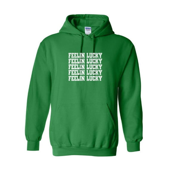 Feelin Lucky Saint Patricks Day Gift Sarcastic Humor Novelty Funny Men's Hoodies