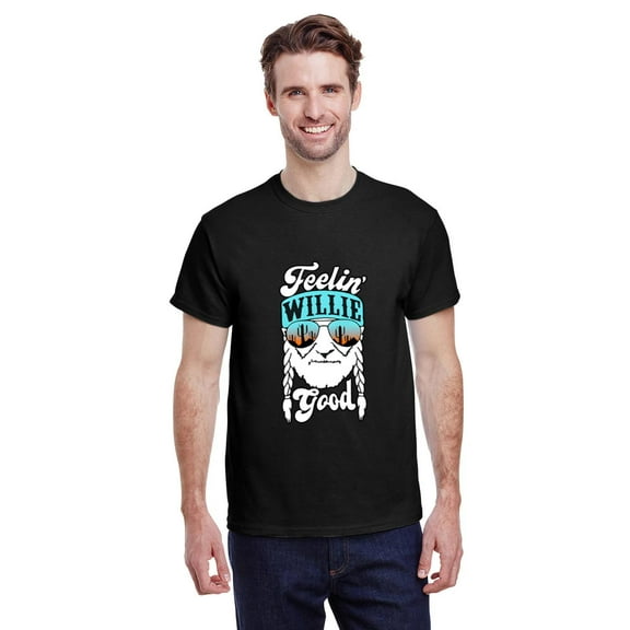 Feelin’ Willie Good Funny Country Music Fan Pun Quote Unisex T-Shirt, for men & women, up to size 5XL