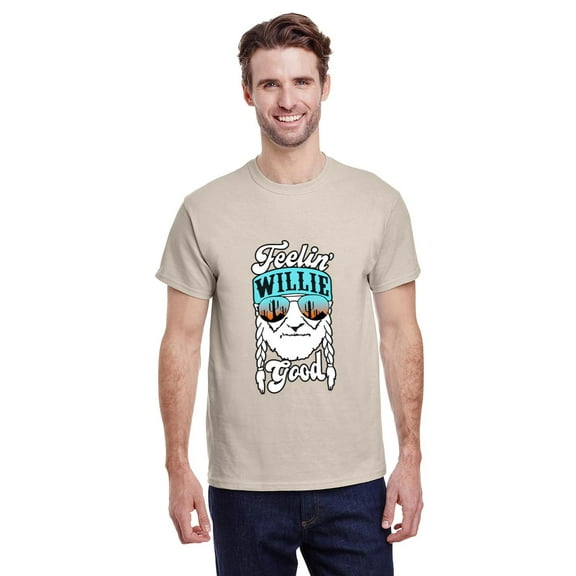 Feelin’ Willie Good Funny Country Music Fan Pun Quote Unisex T-Shirt, for men & women, up to size 5XL