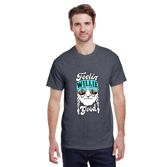 Feelin’ Willie Good Funny Country Music Fan Pun Quote Unisex T-Shirt, for men & women, up to size 5XL